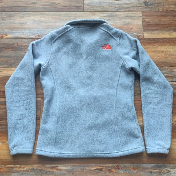 The North Face Women's Fleece Jacket Size Small Gray With Orange Full Zip - Picture 2 of 9